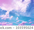 Pink clouds in the sky - a good background for graphic design 103595024