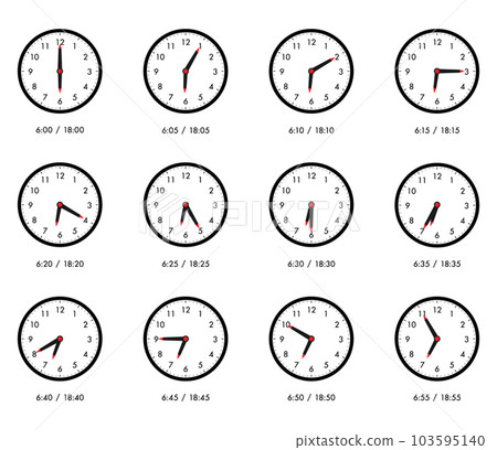 簡單的時鐘設置為每 5 分鐘 6:00 18:00 103595140