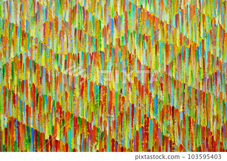 The orange hues of the fall trend in a motley abstract color pattern on canvas with a tonal perspective. 103595403