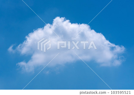 Nature single white cloud on blue sky background in daytime 103595521