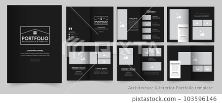 Modern architecture & interior portfolio template Modern architecture & interior portfolio template 103596146
