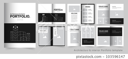 Architecture portfolio or Interior Portfolio template Architecture portfolio or Interior Portfolio template 103596147