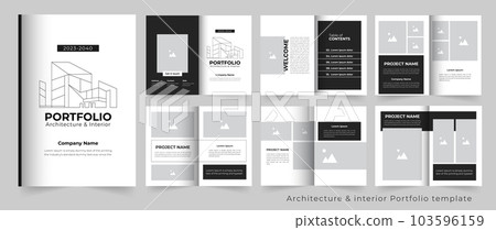 Portfolio design or interior portfolio or architecture portfolio template 103596159
