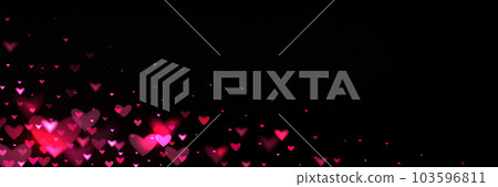 Pink heart bokeh glitter light border background Pink heart bokeh glitter light border background 103596811