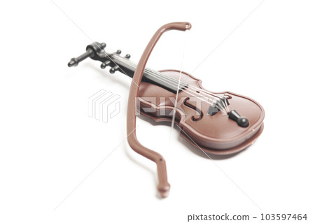 Violin with bow isolated on white background Violin with bow isolated on white background 103597464
