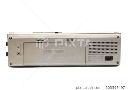 Retro ghetto radio boom box cassette recorder from 80s 103597497