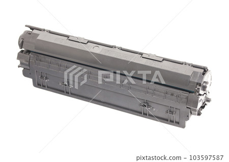 Cartridge for laser printer isolated on white background Cartridge for laser printer isolated on white background 103597587
