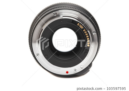 Camera photo lens isolated on white background Camera photo lens isolated on white background 103597595