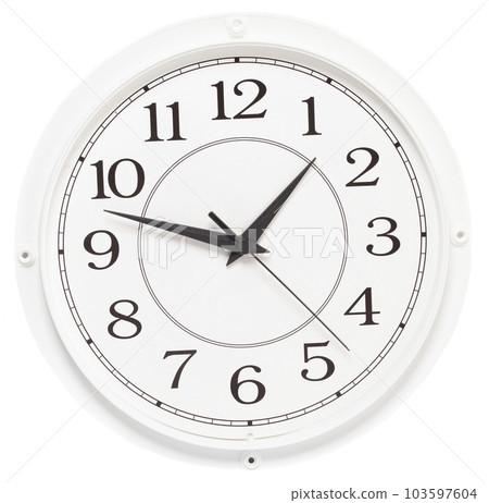 Clock face isolated on white. Clock face isolated on white. 103597604