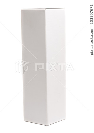 white cardboard champagne box isolated on white background white cardboard champagne box isolated on white background 103597671