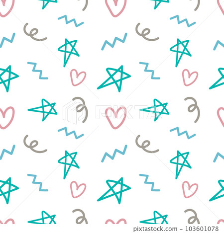 Abstract star doodle seamless pattern background for design, wrapping, template, post Abstract star doodle seamless pattern background for design, wrapping, template, post 103601078