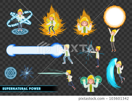 A set of casual fashion women who demonstrate supernatural powers A set of casual fashion women who demonstrate supernatural powers 103601342