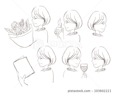 一個女人戴眼鏡圖案的配置文件 103602221