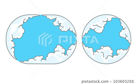 Circle and oval cloud frame/frame - simple 103603288