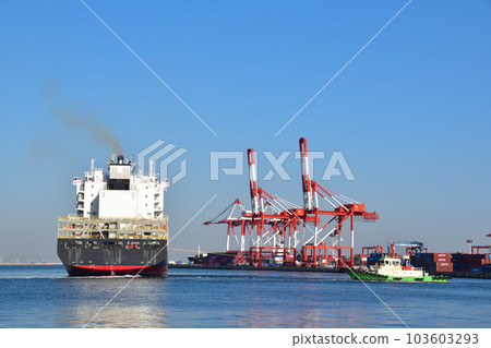 Kobe Port Container Ship 103603293