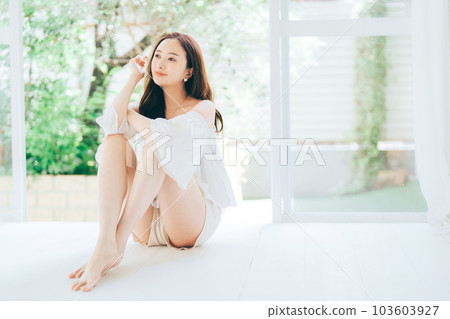 Young women's skin care, hair removal, diet image 103603927