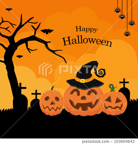 Halloween greeting card Vector Illustration Halloween greeting card Vector Illustration 103604642