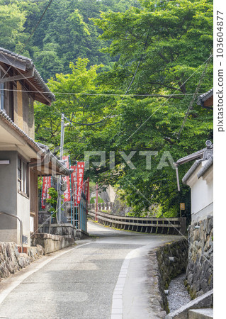 奈良縣明日香村奧卡區岡寺引道的街景 奈良縣明日香村奧卡區岡寺引道的街景 103604877