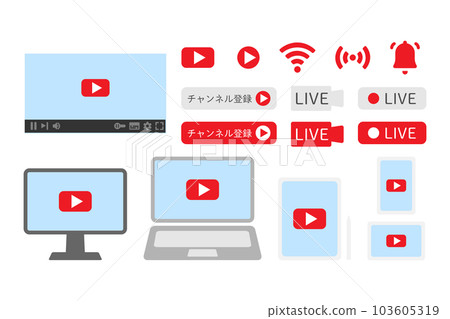 Video illustration set 01 color borderless Video illustration set 01 color borderless 103605319