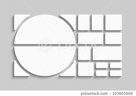 Template collage of fourteen frames, images, photo 103605608