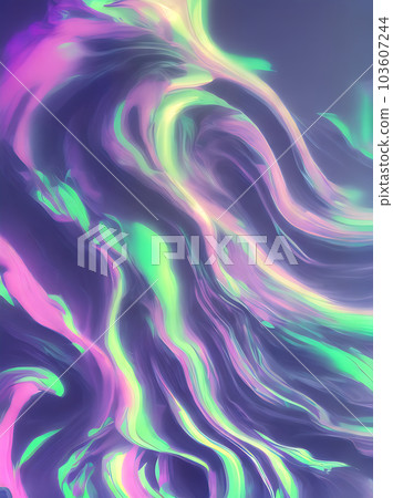 Volumetric neon striped waves on abstract background. Volumetric neon striped waves on abstract background. 103607244