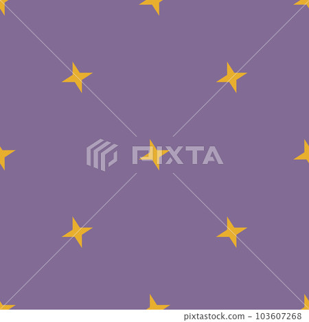 Seamless pattern with yellow stars on violet Seamless pattern with yellow stars on violet 103607268
