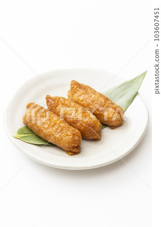 Inari sushi white background Inari sushi white background 103607451