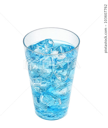 Illustration real of Blue Hawaii in a glass Illustration real of Blue Hawaii in a glass 103607762