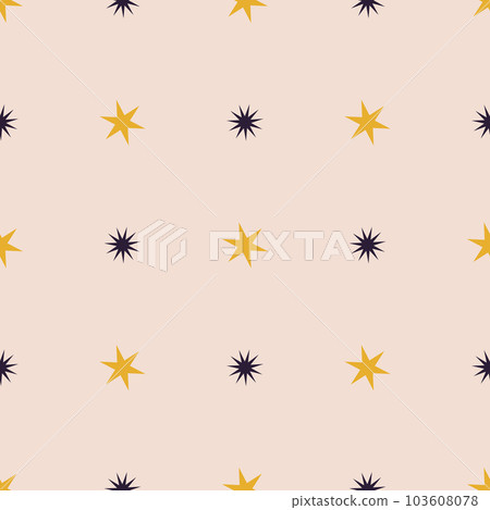 Seamless pattern with yellow and blue stars on - Stock Illustration ...