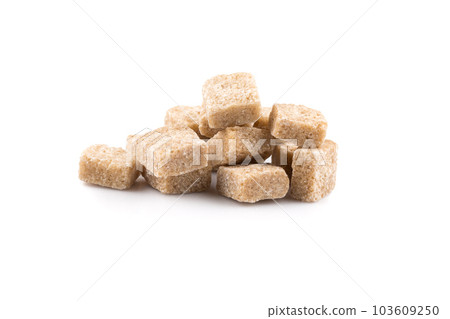 brown sugar cubes isolated brown sugar cubes isolated 103609250