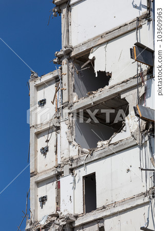 Demolished house before reconstruction Demolished house before reconstruction 103609963