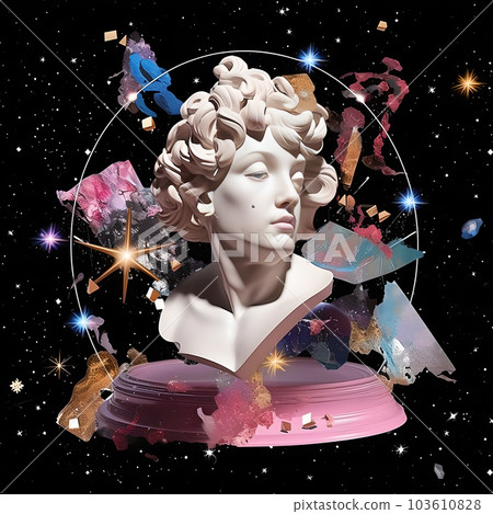 羅馬藝術寫實雕塑空間朋克波普藝術風格插畫迷幻幾何 103610828