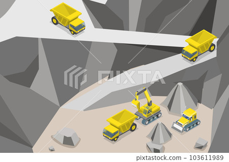 3D Isometric Flat Vector Conceptual Illustration of Industrial Machinery 103611989