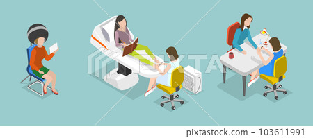 3D Isometric Flat Vector Conceptual Illustration of Manicure And Pedicure 3D Isometric Flat Vector Conceptual Illustration of Manicure And Pedicure 103611991