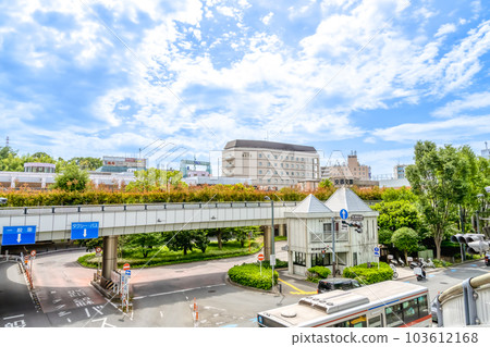 Urban scenery of Kawasaki City Mizonokuchi Station 103612168