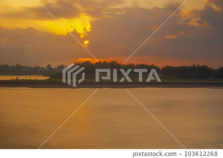The Sunrise over Glagah Beach, Kulonprogo, Indonesia. 103612268