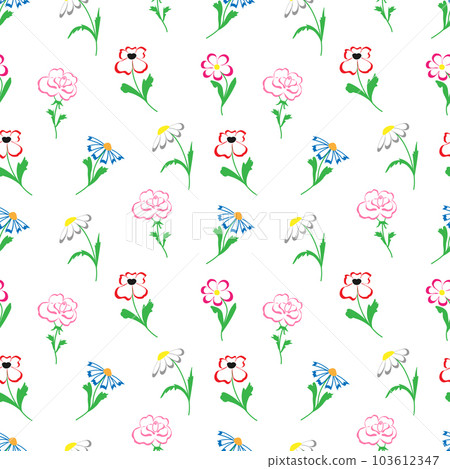 pattern of summer flowers 103612347
