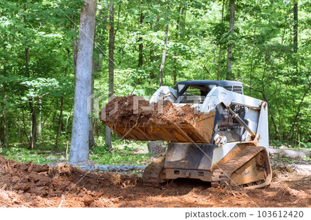 As part preparation for construction improvement work site has been planned to incorporate use of tractor on territory As part preparation for construction improvement work site has been planned to incorporate use of tractor on territory 103612420