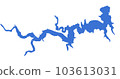 Okutama lake illustration 103613031