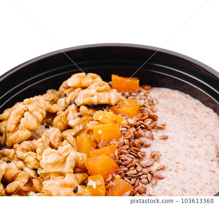 Bowl of granola isolated on white Bowl of granola isolated on white 103613368