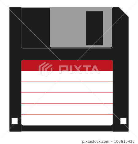 Floppy disk - color vector illustration of floppy diskette, white background 103613425