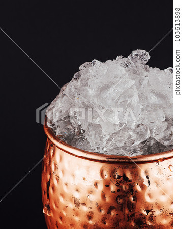 lavender drink in a metal mug 103613898