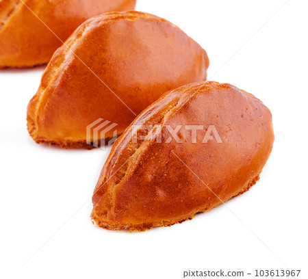 baked stuffed pies on a white baked stuffed pies on a white 103613967