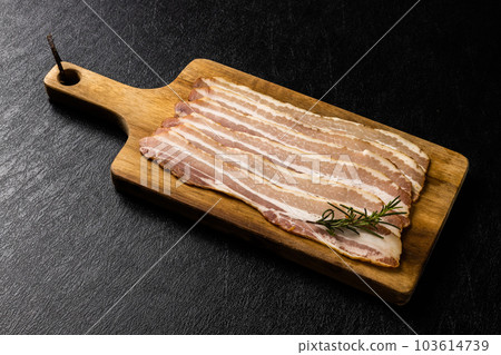新鮮自製培根的自製培根照片 103614739
