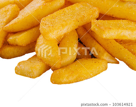 French fries potatoes isolated on white background 103614921