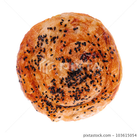 Fresh twisted bun with sesame seeds Fresh twisted bun with sesame seeds 103615054