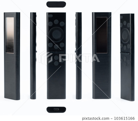 Different view of modern tv remote control 103615166