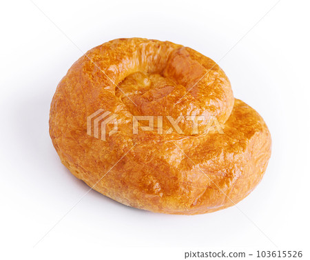 Fresh twisted bun isolated on white Fresh twisted bun isolated on white 103615526
