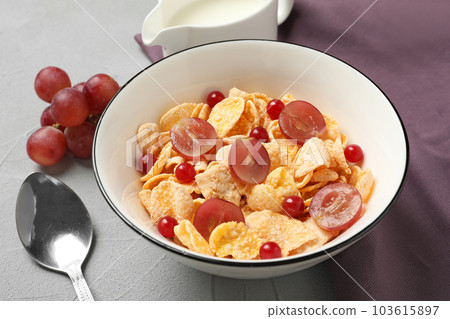 Tasty healthy breakfast served on light table Tasty healthy breakfast served on light table 103615897