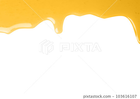Fresh sweet honey flowing on white background Fresh sweet honey flowing on white background 103616107